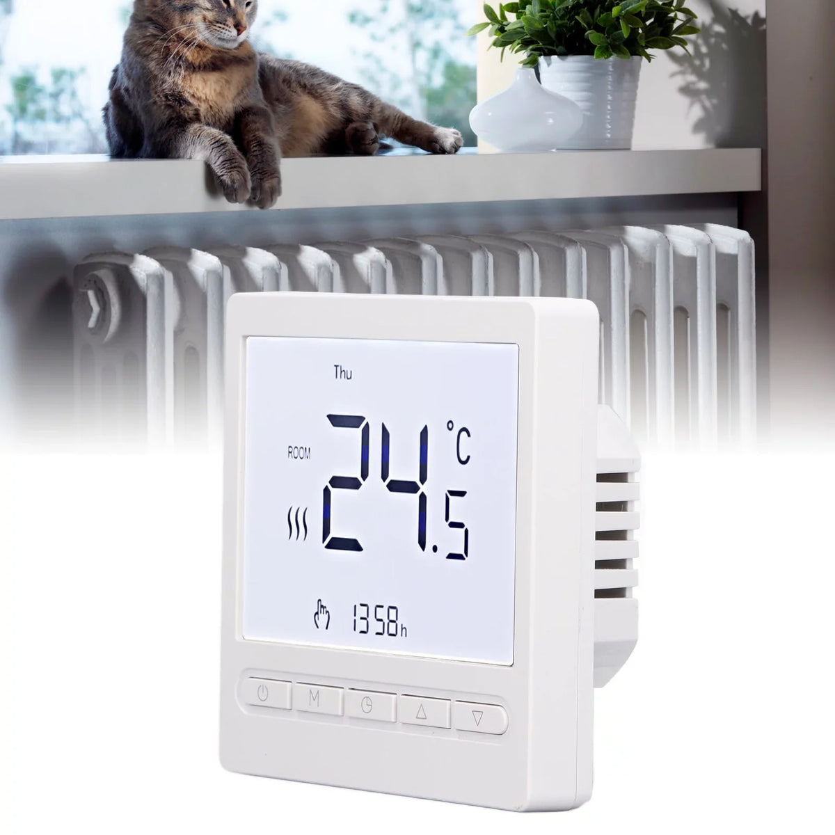 Thermostat Smart Heating Stove Thermostat Qulable Electric Wall Water Heating 220V Household Mounted Intelligent for