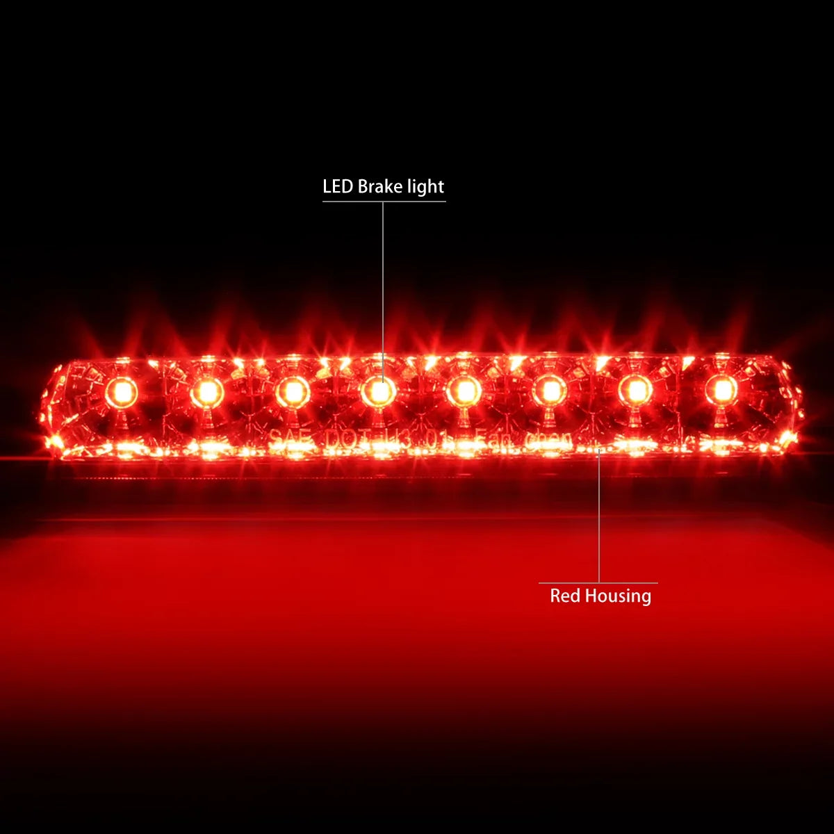 Stop 08 Tail Light Toyota 3BL-4RUNNER03-LED-RD to Third 07 LED DNA Red Brake 2009 Motoring 06 2003 For N210 Lamp 05 3rd Housing 4Runner Rear 04