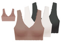 Straps Delta Pads-3-Pack and Comfort Burke Seamless - Fits 38D/DD Removable with 2X 40C/D Lace Padded - Thru Back Bras