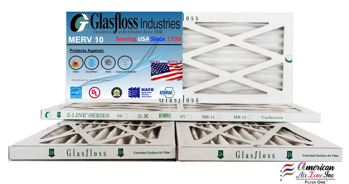 x inch) - MERV in 11.5 Glasfloss - -Qty:4 (Actual 26.5x7/8 Made 10 Air - 12x27x1 Furnace Size: Filter USA