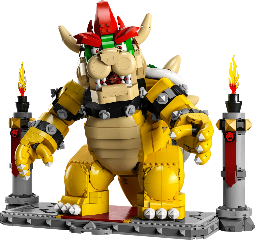 Fans Idea and Figure of Video Bros, Build Character Battle Posable LEGO with Mighty Mario Bowser, for Collectible Mario Super Super Kit, 71411 The 3D Toy Game Display Platform,