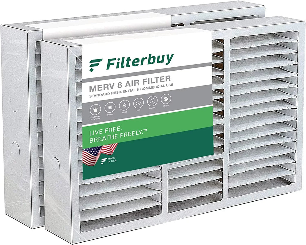 Filterbuy HVAC Filters Fit AC (2-Pack) Furnace Air Perfect for 8 17.5x27x5 Pleated Trane MERV