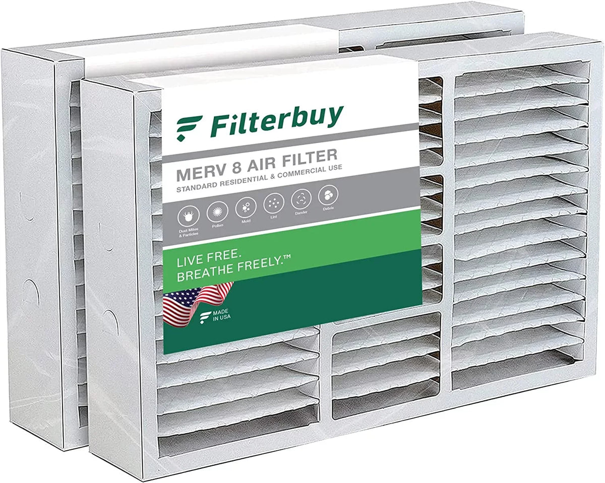 Filterbuy HVAC Filters Fit AC (2-Pack) Furnace Air Perfect for 8 17.5x27x5 Pleated Trane MERV