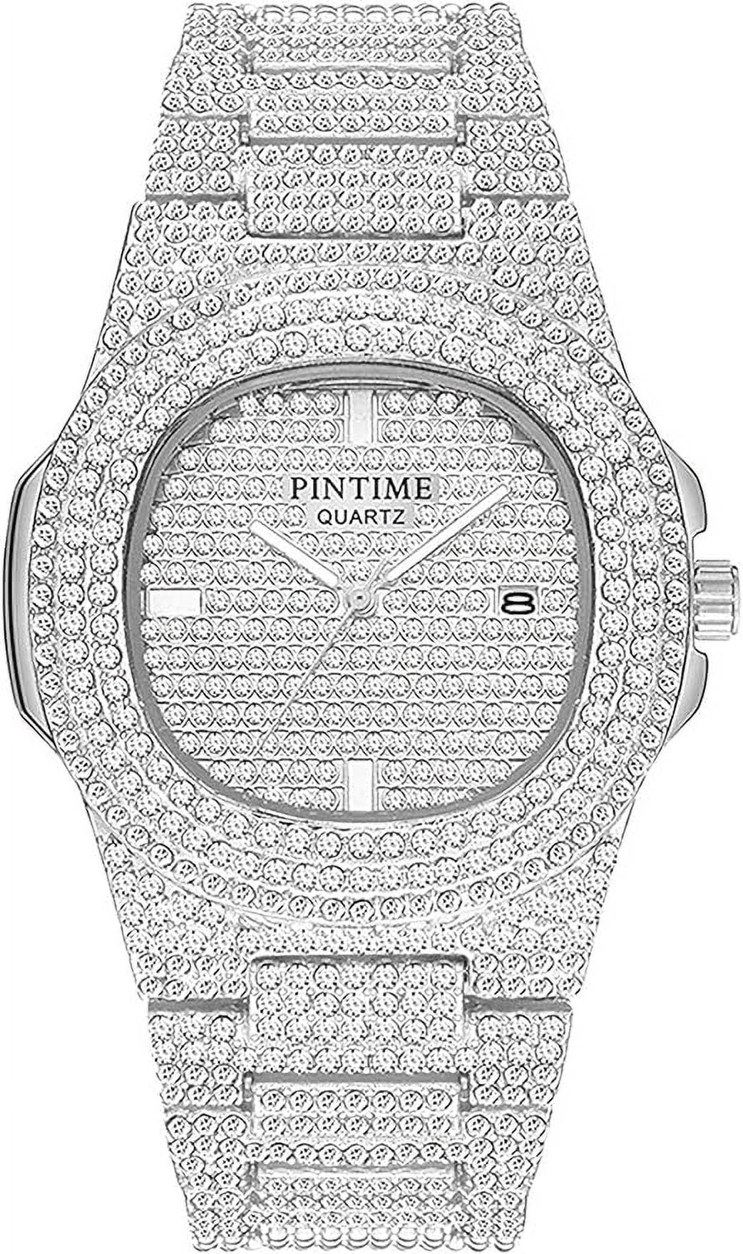 Watches Watches Luxury Crystal Watch Calendar for Gosasa Big Women Wrist Unisex Steel Diamond Men Stainless Face Quartz