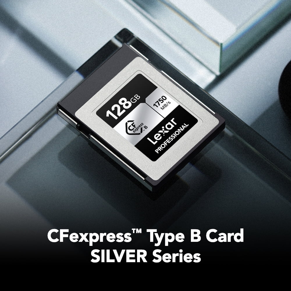 Memory B Bundle Professional SDXC LCXEXSL128G-RNENG Card Series Memory Type Lexar Card 2 Card CFexpress and 1667x 520 Reader Gen with USB Type CFexpress 3.2 SILVER 128GB 128GB LRW B/SD
